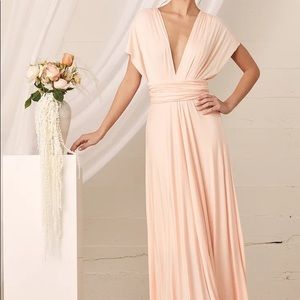 Lulus Tricks of the Trade Blush Pink Maxi Dress